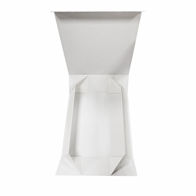 Beyaz Özelleştirilmiş Hediye Katlanabilir kutu Şerit kağıt sert karton hediye kutuları Flip Top Dize Şerit Kolu Düz Kağıt Kutusu