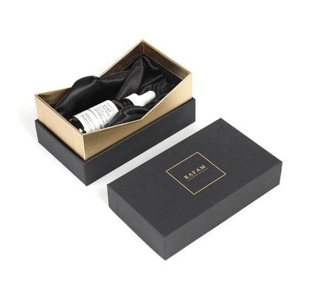 CMYK Siyah Esansiyel Yağı Karton Kapaklı Kutu 2.5mm