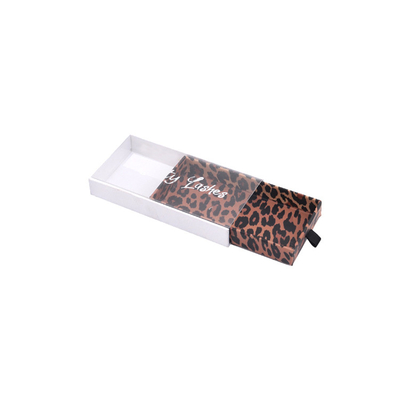 satın al 300dpi Kirpik Manyetik Kutu PET Şeffaf Leopar Pencere Hediye Kutuları online manufacture