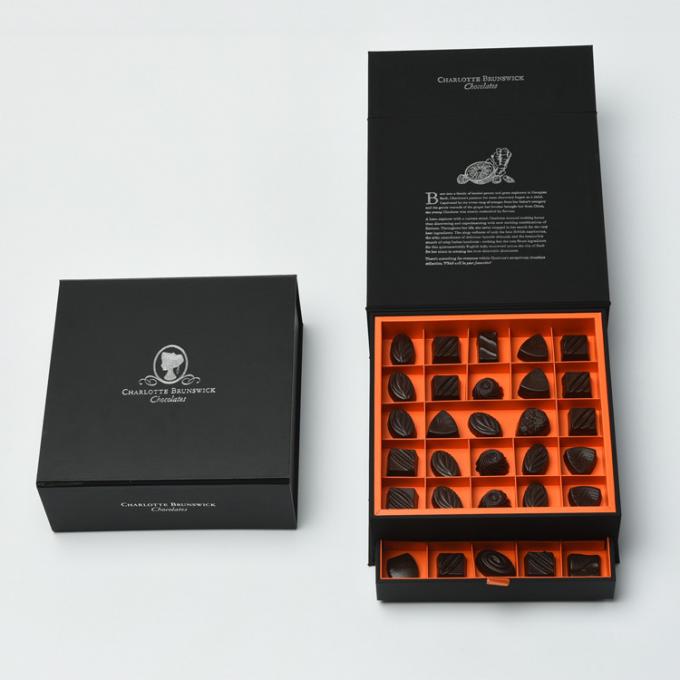 Hologram Etkisi Çikolatalı Trüf Ambalaj Sürgülü Çekmeceli Hediye Kutuları OEM ODM 1