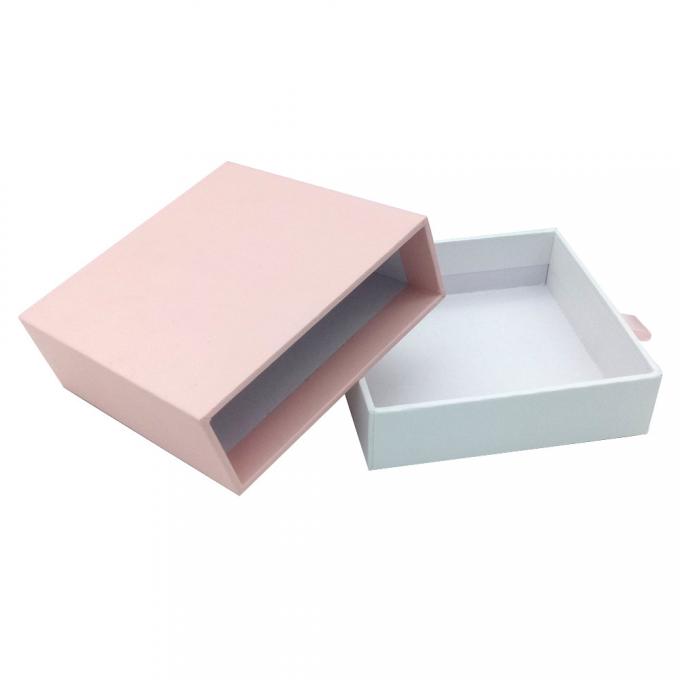 Kabartma Sert Hediye Kutuları CMYK 4C Ofset Pembe Manyetik Kutu 0