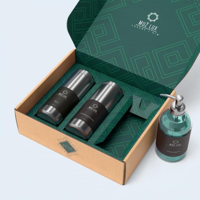 2.5mm Kağıt Parfüm Paketleme Kapaklı Düz ​​Hediye Kutuları Su Vernikleme 2