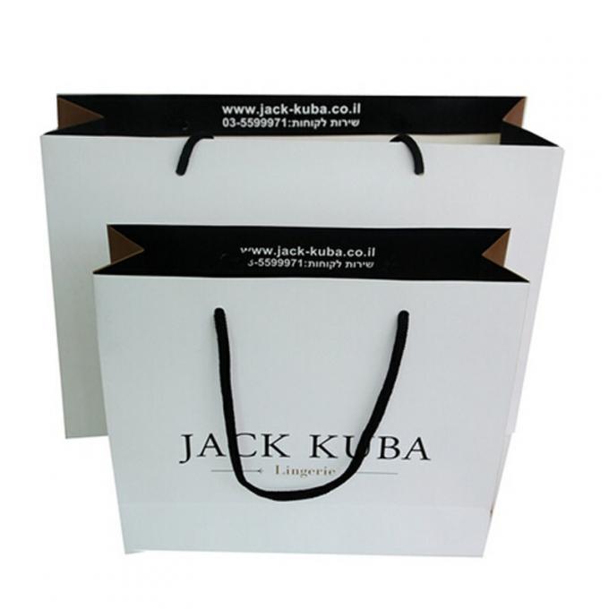 C1S C2S Kraft Shopping Baskılı Kolları Ofset Baskılı Kağıt Taşıma Çantaları 1